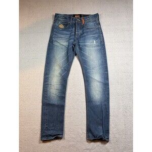Vintage Super Dry Jeans‎ Copper Black Denim Copperfill Loose 28x29 Blue Jeans